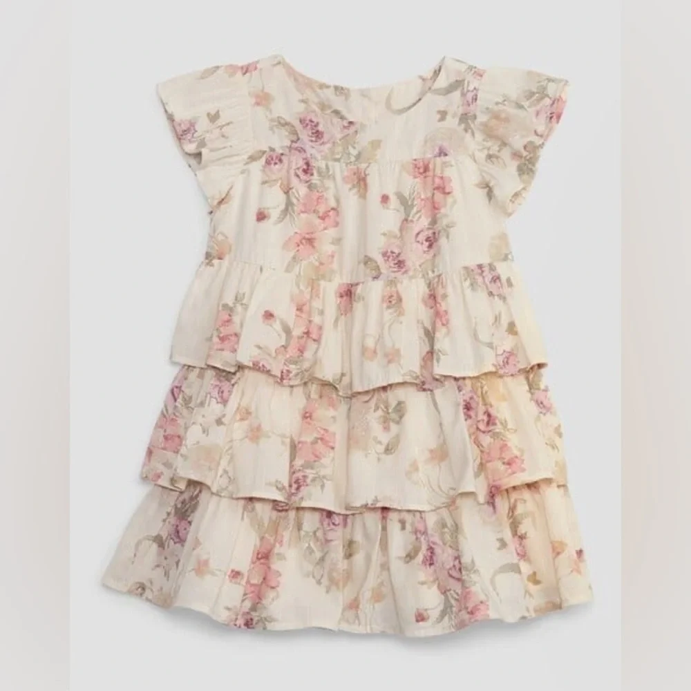 GAP x LoveShackFancy Toddler Tiered Floral Dress Birch